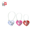 Mini travel metal combination love heart shape luggage pad lock